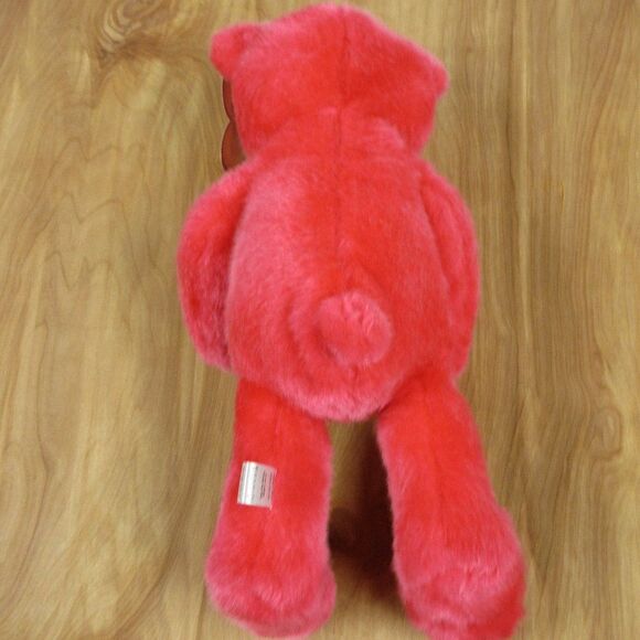 SUGAR LOAF‎ TOYS Fuchsia Pink Classic Teddy Bear Kiss Me Plush Plaid Heart 18" - Picture 11 of 14